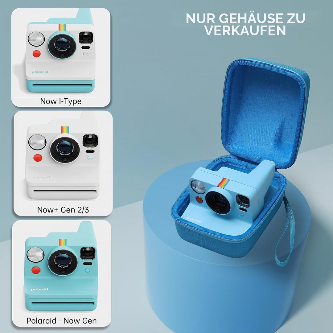 XANAD Tasche für Kamera, kompatibel für Polaroid Now Gen 2 / Polaroid i Type Sofortbildkamera (Blau)