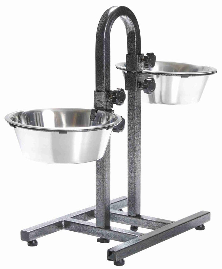 Trixie 2497 Hundebar, separat höhenverstellbar, 2 × 2,8 l/ø24 cm 2 Stück (1er Pack), 2 Stück (1er Pa