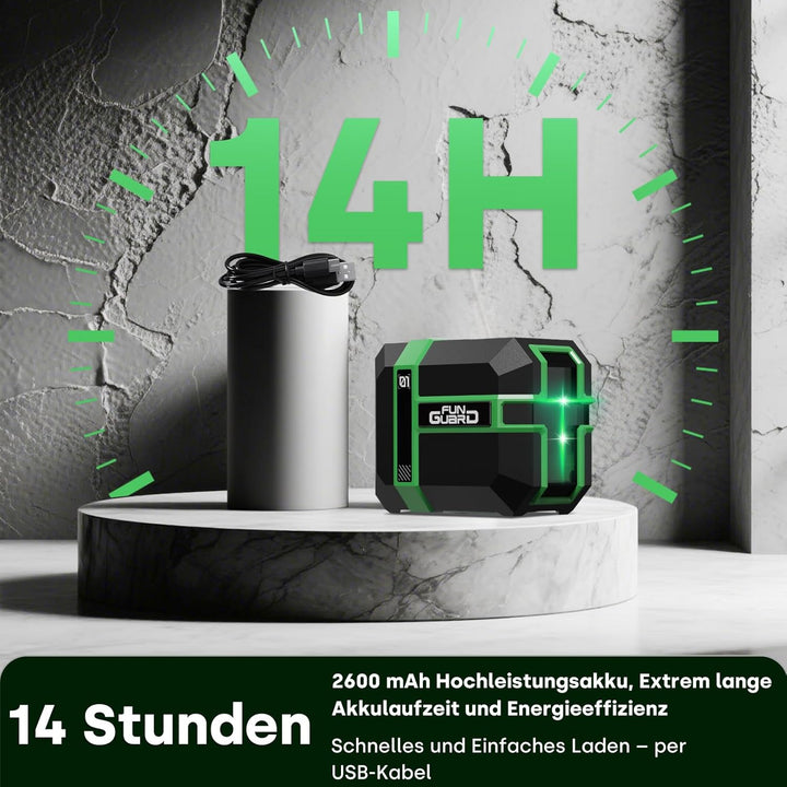 Laser Wasserwaage mit Stativ, Grün Kreuzlinienlaser 50M Selbstnivellierend Dual-Lasermodul, Linienla