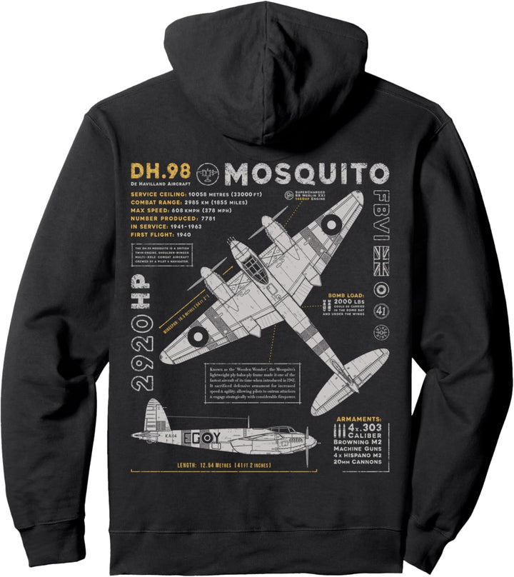 de Havilland Mosquito Fighter Bomber | British WW2 RAF DH.98 Pullover Hoodie