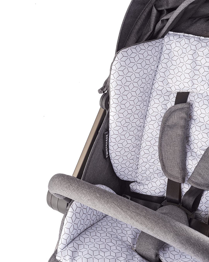TWISTSHAKE Sitzauflage und Fusssack Set für Tour Kinderwagen, Grau Sitzauflage und Fusssack Grau, Si