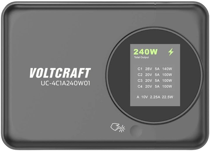 VOLTCRAFT UC-4C1A240W01 USB Ladegerät, 240 W, Schwarz
