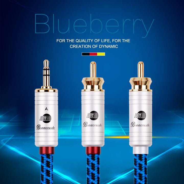 BOAACOUSTIC Audiophile Klinke auf Cinch Kabel 3,5mm Klinke Chinch Stereo Audio Kabel für TV, PC, Han