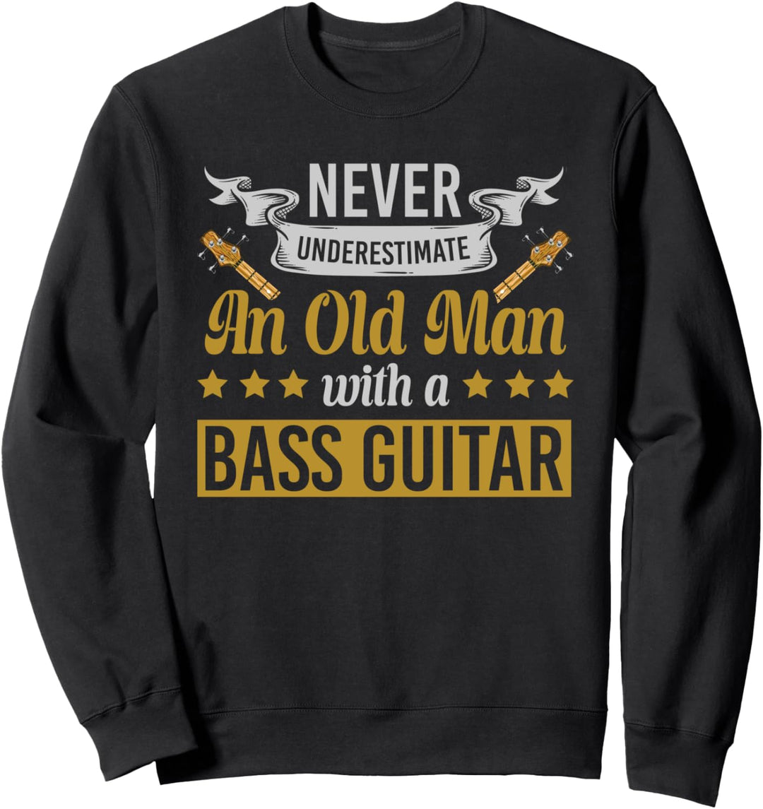 Bassspieler Rente Bass Gitarrist Ruhestand Bass Gitarre Sweatshirt