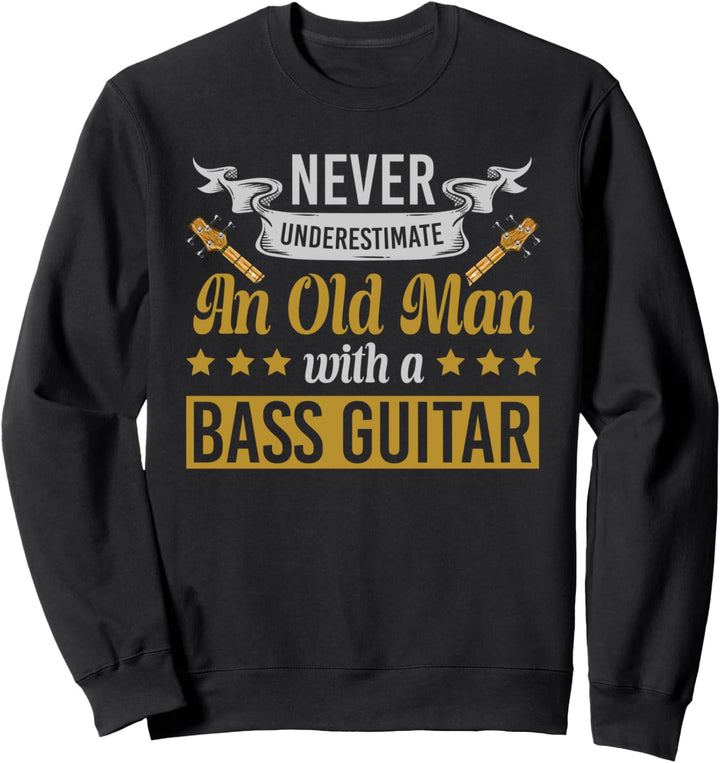 Bassspieler Rente Bass Gitarrist Ruhestand Bass Gitarre Sweatshirt