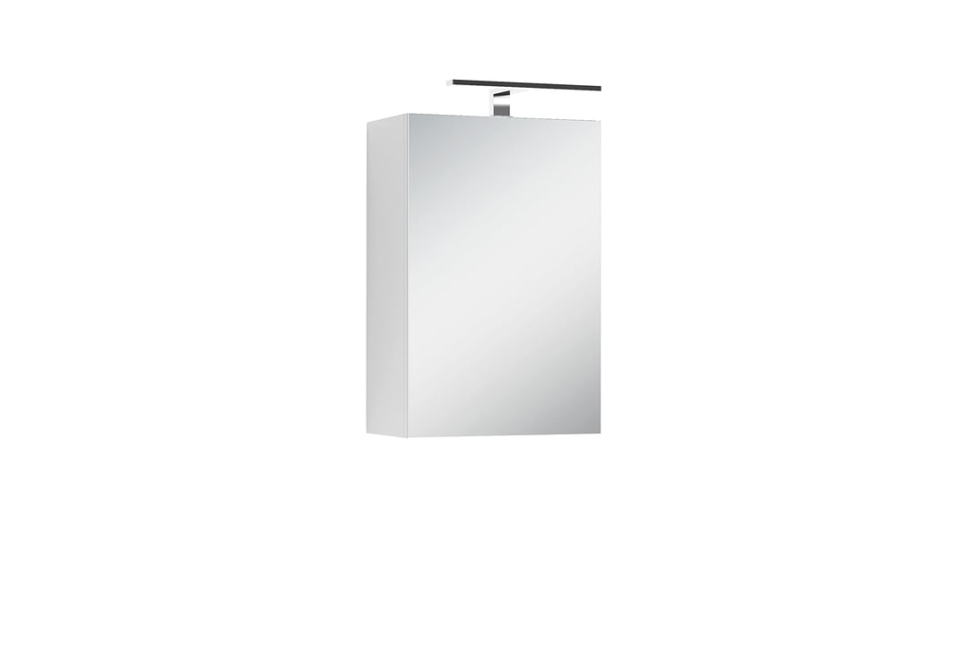 byLIVING Spiegelschrank SPREE, Badschrank mit LED Beleuchtung und Schalter-/ Steckerbox /Spiegeltür