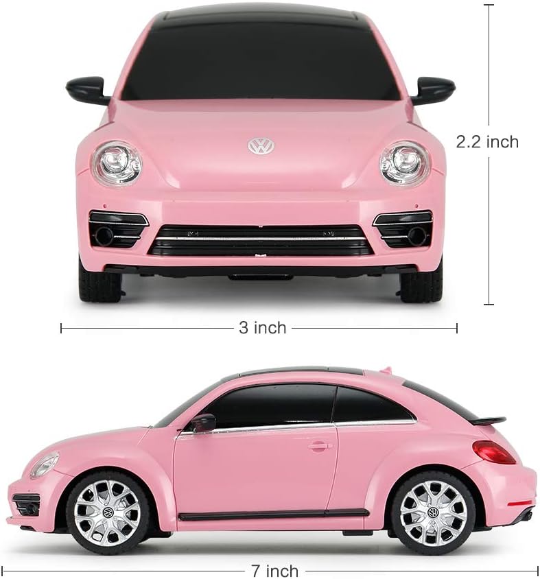 Rastar ferngesteuerter Volkswagen Käfer, Massstab 1:24, Kinder ferngesteuertes Rennauto, rosa Spielz