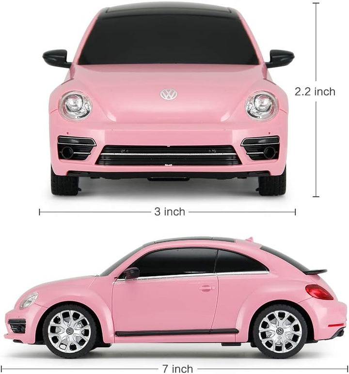 Rastar ferngesteuerter Volkswagen Käfer, Massstab 1:24, Kinder ferngesteuertes Rennauto, rosa Spielz