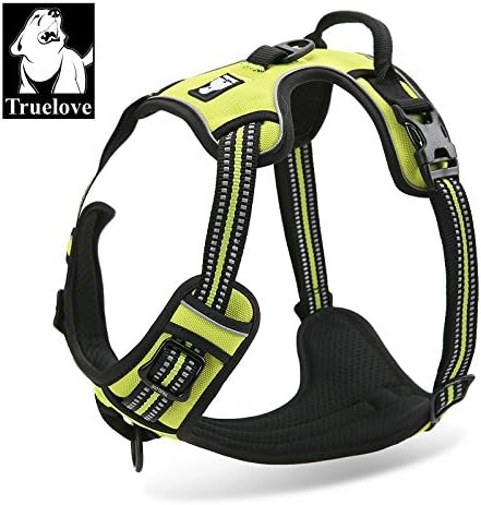 WINHYEPET Truelove Hundegeschirr No-Pull Reflektierendes verstellbar Haustiergeschirr mit 2 Leinencl