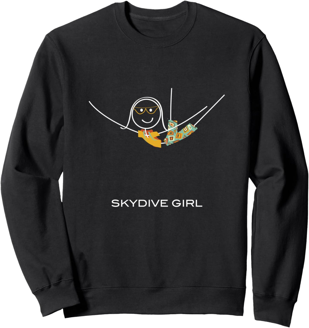 Lustiges Fallschirmspringen der Frauen Sweatshirt