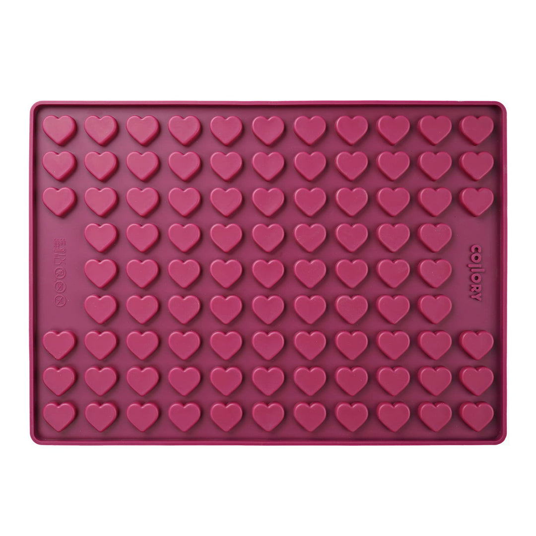 Collory Backmatte Hundekekse für MEDIUM (2,6cm) HERZ FORM Leckerlis, Silikon Backform, Pralinenform,