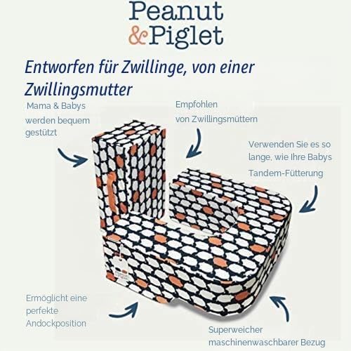 Peanut & Piglet Zwillingsstillkissen – von Einer Mutter mit Zwillingen Designed zum Tandem-Stillen.