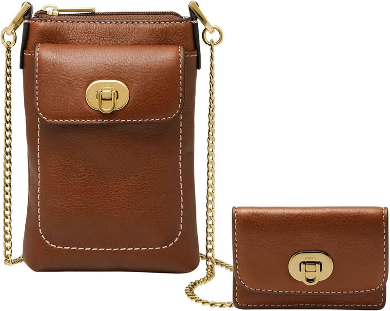 Fossil Damen Harper Umhängetasche, 10.8 L x 2.5 W x 17.1 cm H Brown, Brown