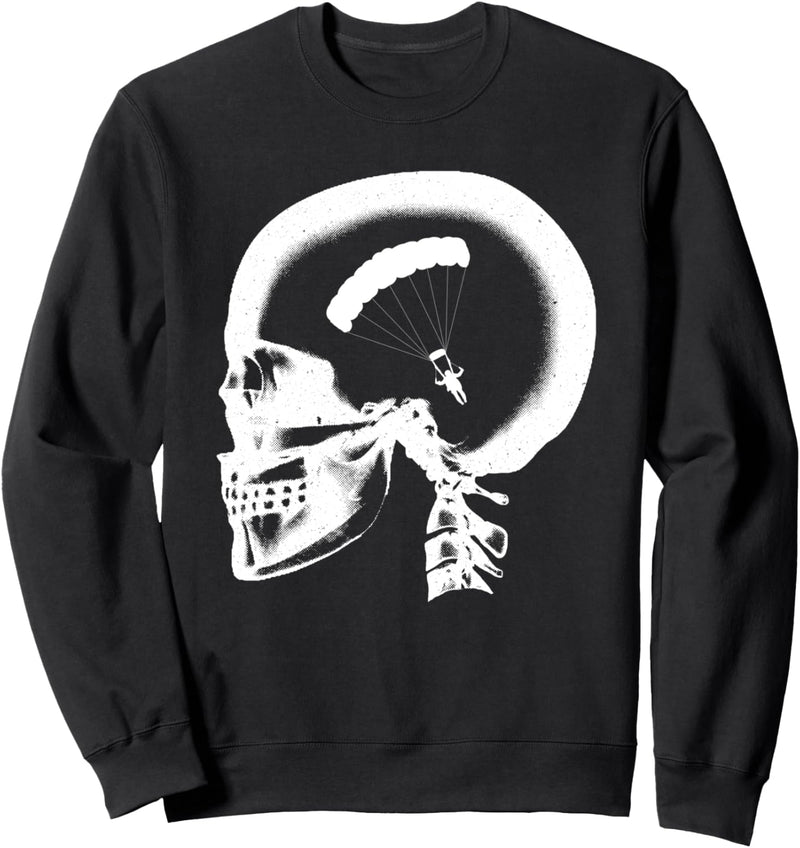Fallschirmspringen Schädel - Base Jump Parachuting Geschenk Sweatshirt
