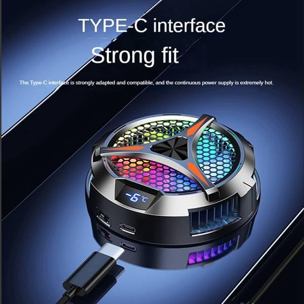 X42 Tablet KüHler Tablet KüHler RGB Beleuchtung 10Cm Magnetischer HalbleiterküHler LüFter für Tablet