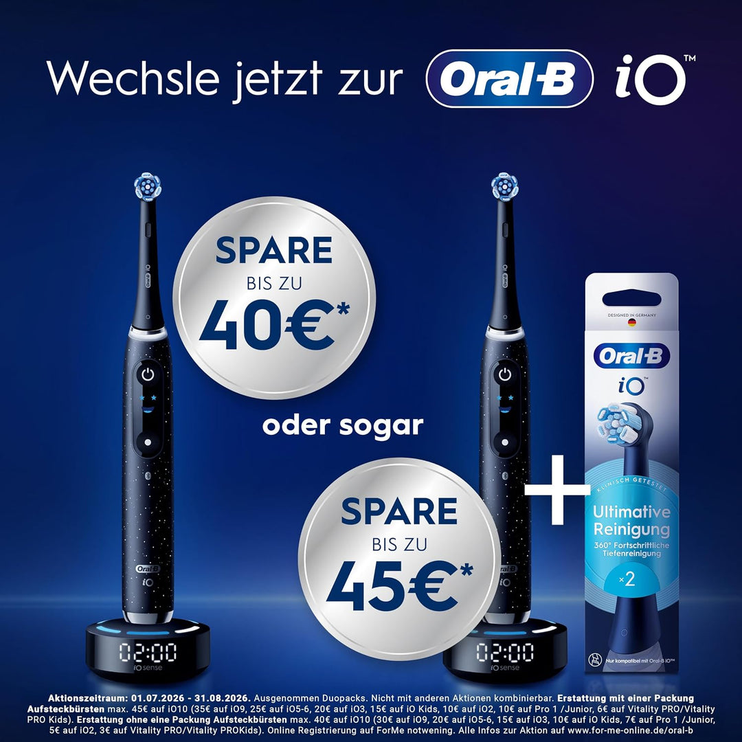 Oral-B iO Series 6 Elektrische Zahnbürste/Electric Toothbrush, 2 Aufsteckbürsten, 5 Putzmodi für Zah