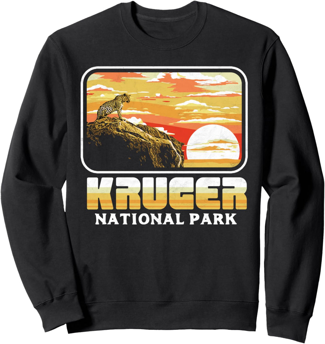 Retro Kruger National Park Leopard Vintage 80s South Africa Sweatshirt