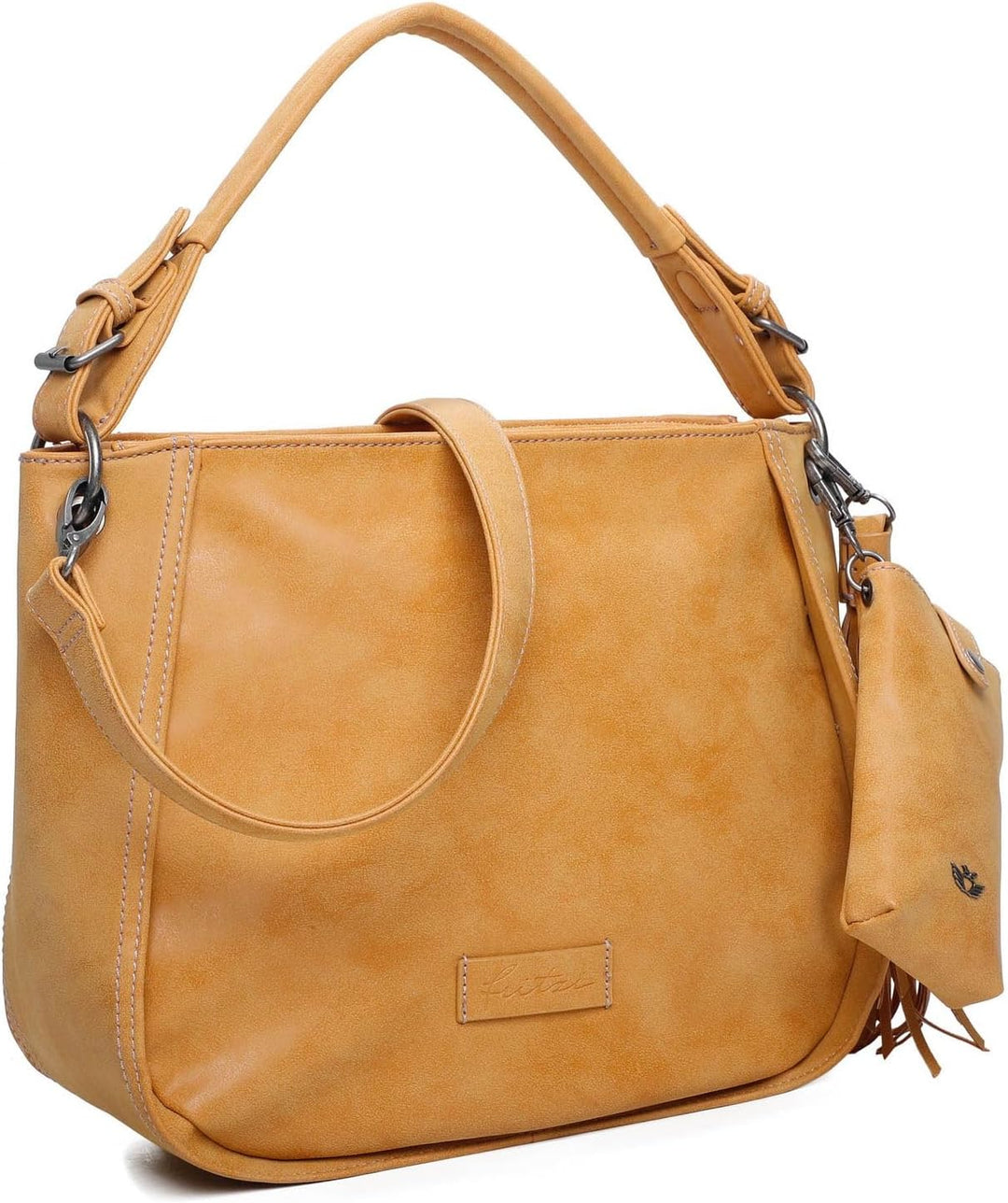 Fritzi aus Preussen Damen Fritzi 2 Medium Hobo Schultertasche Honey Mustard, Honey Mustard