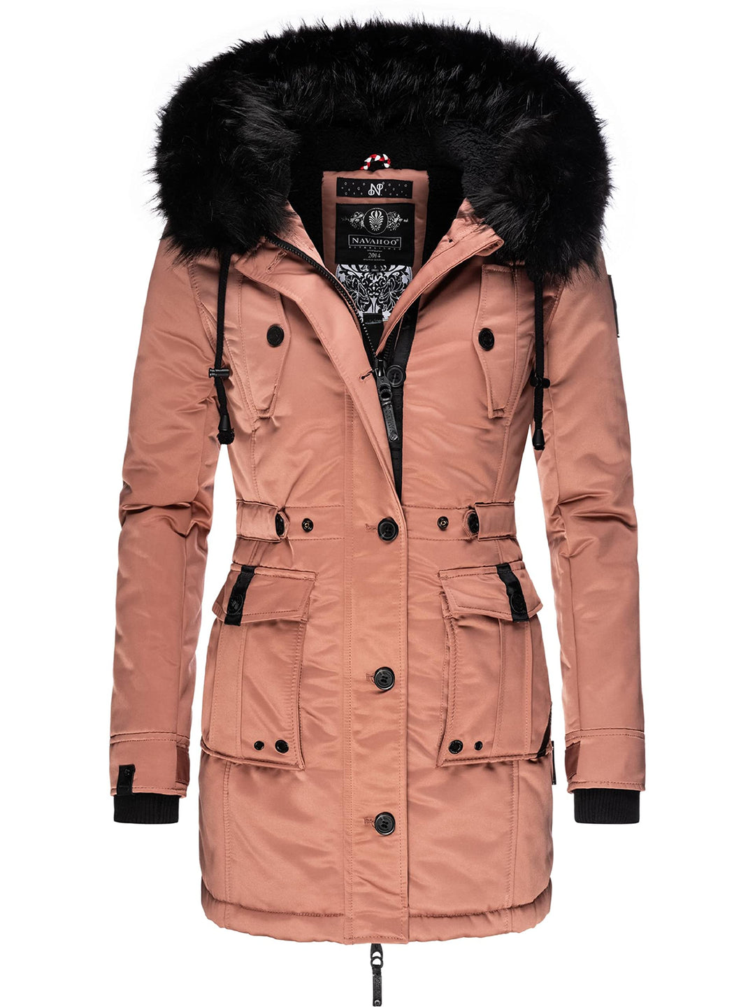 Navahoo Damen warmer Winterparka mit Kapuze Luluna Prc XS-XXL XS Terracotta, XS Terracotta