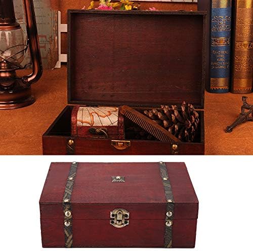 Pssopp Vintage Aufbewahrungsbox Antike Lebewesen Veranstalter Vintage Holzschmuck Aufbewahrungsbox f