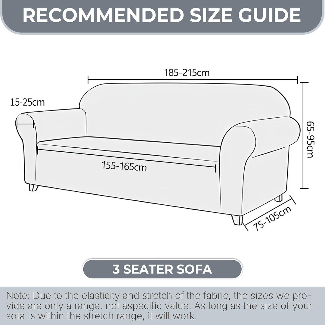 Ystyle Sofa überzug 3 Sitzer Mit Armlehne, Stretch Sofabezug rutschfest, Modern Sofa Cover Für Hunde