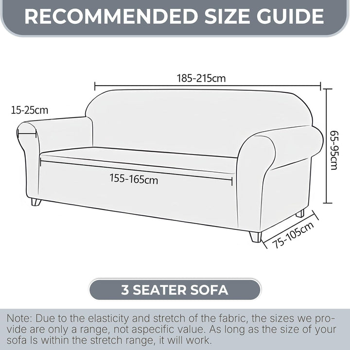Ystyle Sofa überzug 3 Sitzer Mit Armlehne, Stretch Sofabezug rutschfest, Modern Sofa Cover Für Hunde