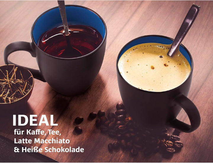 MIAMIO - 6 x 350 ml Kaffeetassen/Kaffeebecher Set - Tassen Set 6er Modern - Le Papillon Kollektion (