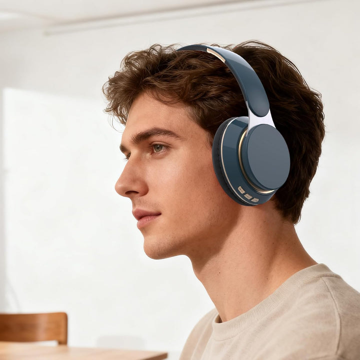 Over-Ear-Headset, Stereo Sound Atmungsaktiver Kopfhörer, Leicht Und Tragbare Kabellose Ohrhörer, Für