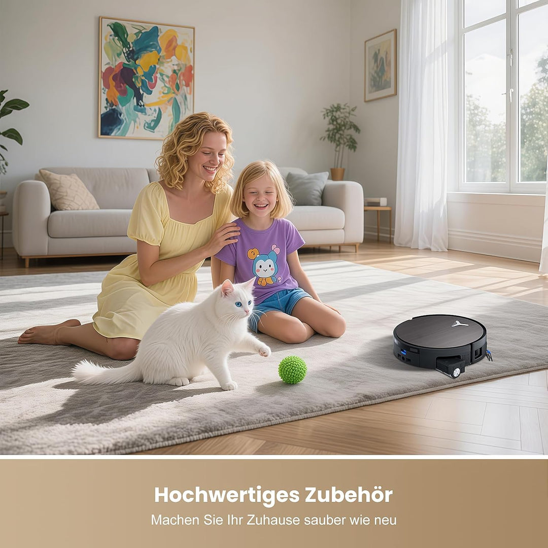 20 Stück Zubehör für ECOVACS X11 OMNICYCLONE Saugroboter, 2 Hauptbürste 2 Wischrolle 4 HEPA-Filter 4