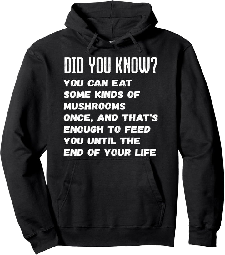 Lustiger Pilz Witz Sarkastischer Mykologe Schwarzer Humor Pullover Hoodie
