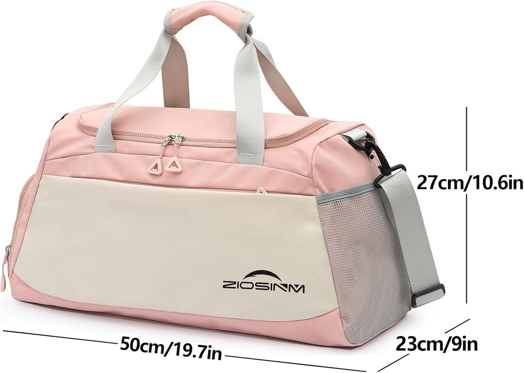 ZIOSINM Reisetasche Gross mit Schuhfach und Nassfach, Wasserdichter Sporttasche Trainingstasche Woch