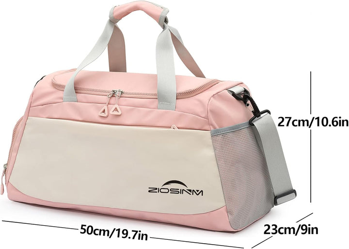 ZIOSINM Reisetasche Gross mit Schuhfach und Nassfach, Wasserdichter Sporttasche Trainingstasche Woch