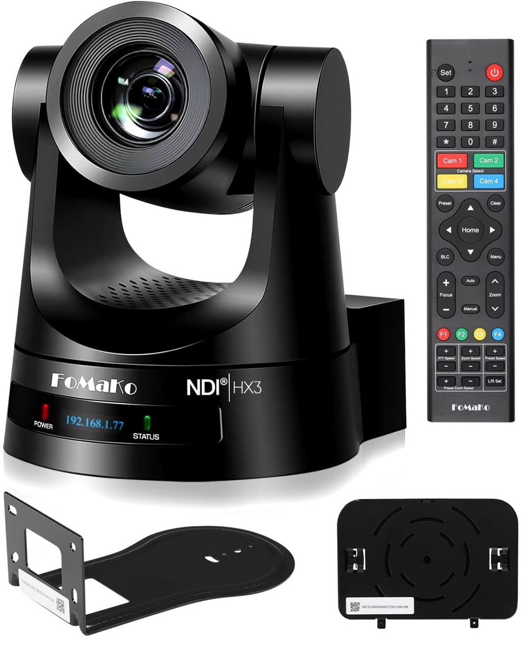 FoMaKo PTZ Kamera NDI 30x Optischer Zoom mit 3G-SDI HDMI LAN PoE für Kirche Live-Gottesdienst Video