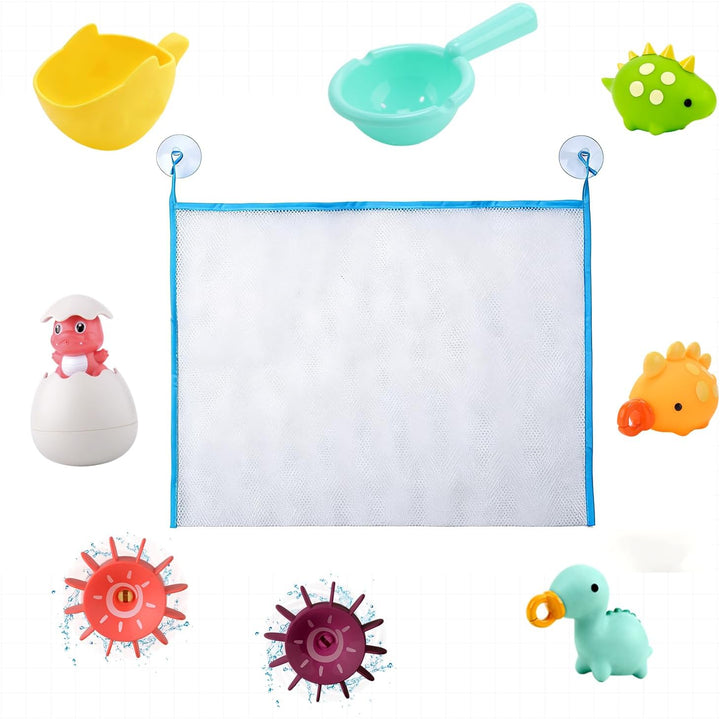 Badespielzeug, CUTE STONE Wolken-Dusche Badespielzeug Set mit Angelspiel, eine Schildkröte, EIN Dino