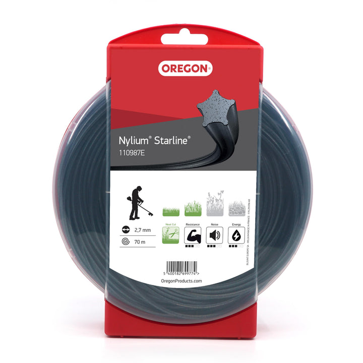 Oregon Sternförmiger Nylon-Mähfaden 2,7 mm, Für hohes Gras, Unkraut, Rasen und dichte Vegetation, St