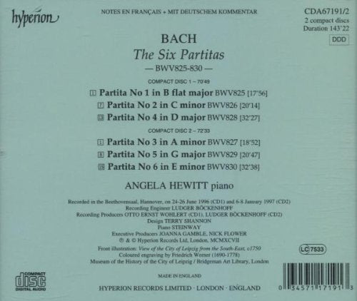 The 6 Partitas, Audio-CD