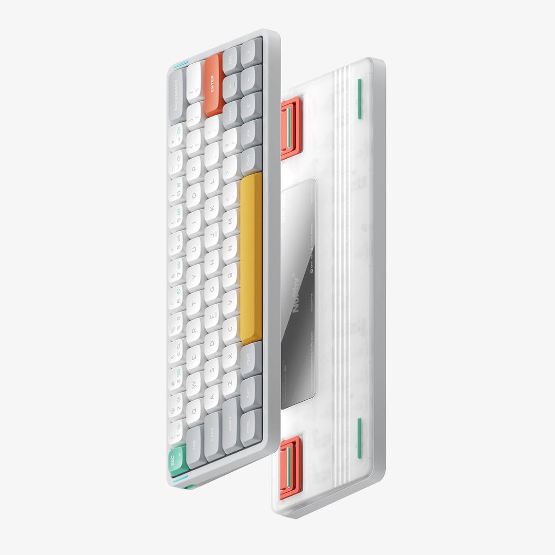 nuphy Air60 v2 Mechanische Tastatur QMK/VIA, 60% Low Profile Kabellose Tastatur, Bluetooth 5.1, 2.4G