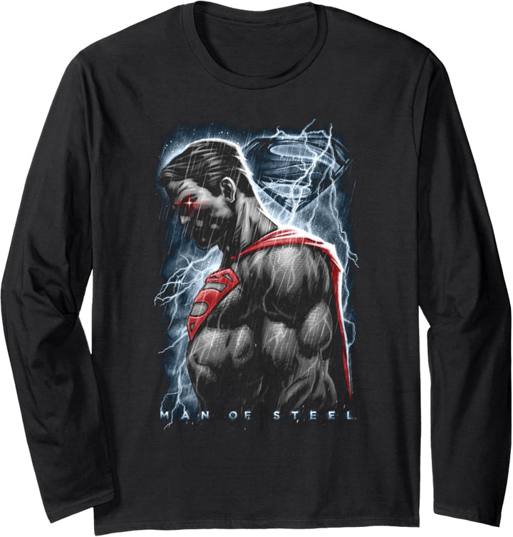 Superman Man of Steel Steel Rain Langarmshirt