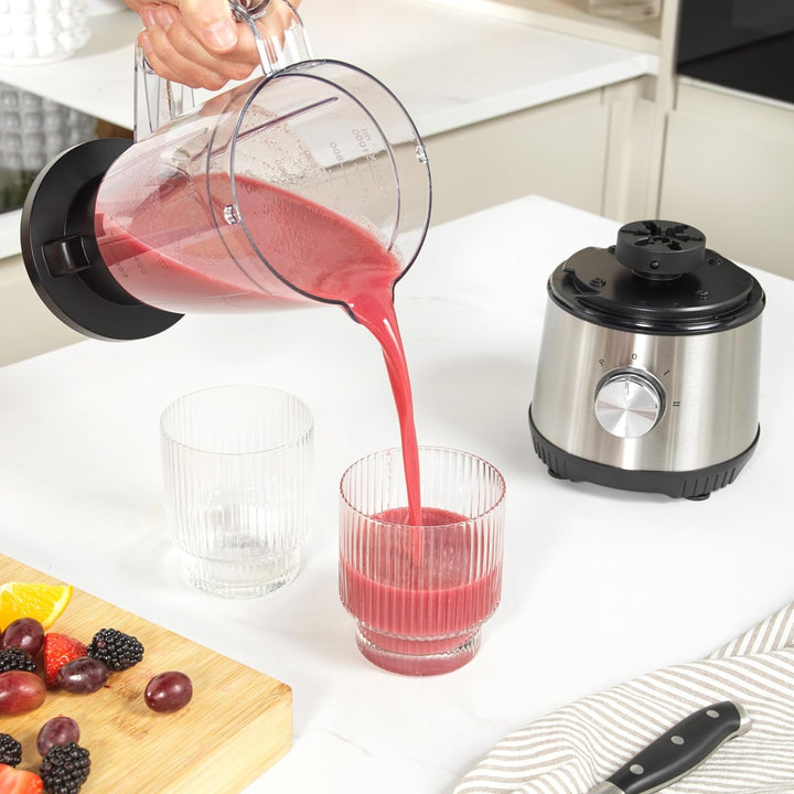 Salter 4-in-1 Entsafter & Mixer – Obstentsafter & Smoothie-Maker, 1L Mixbehälter, inklusive 600ml Sp