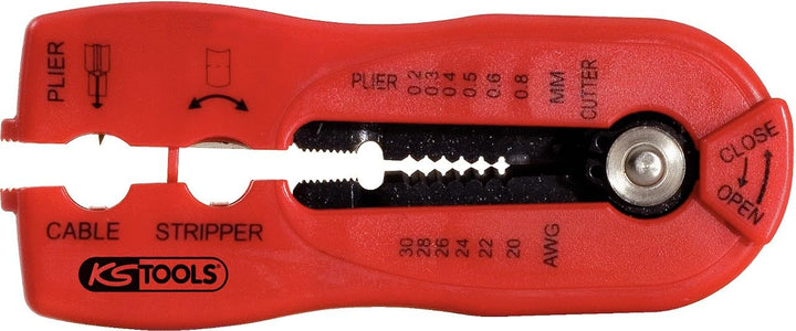 KS Tools 115.1251 Multifunktions-Abisolierwerkzeug, 0,2-0,8mm