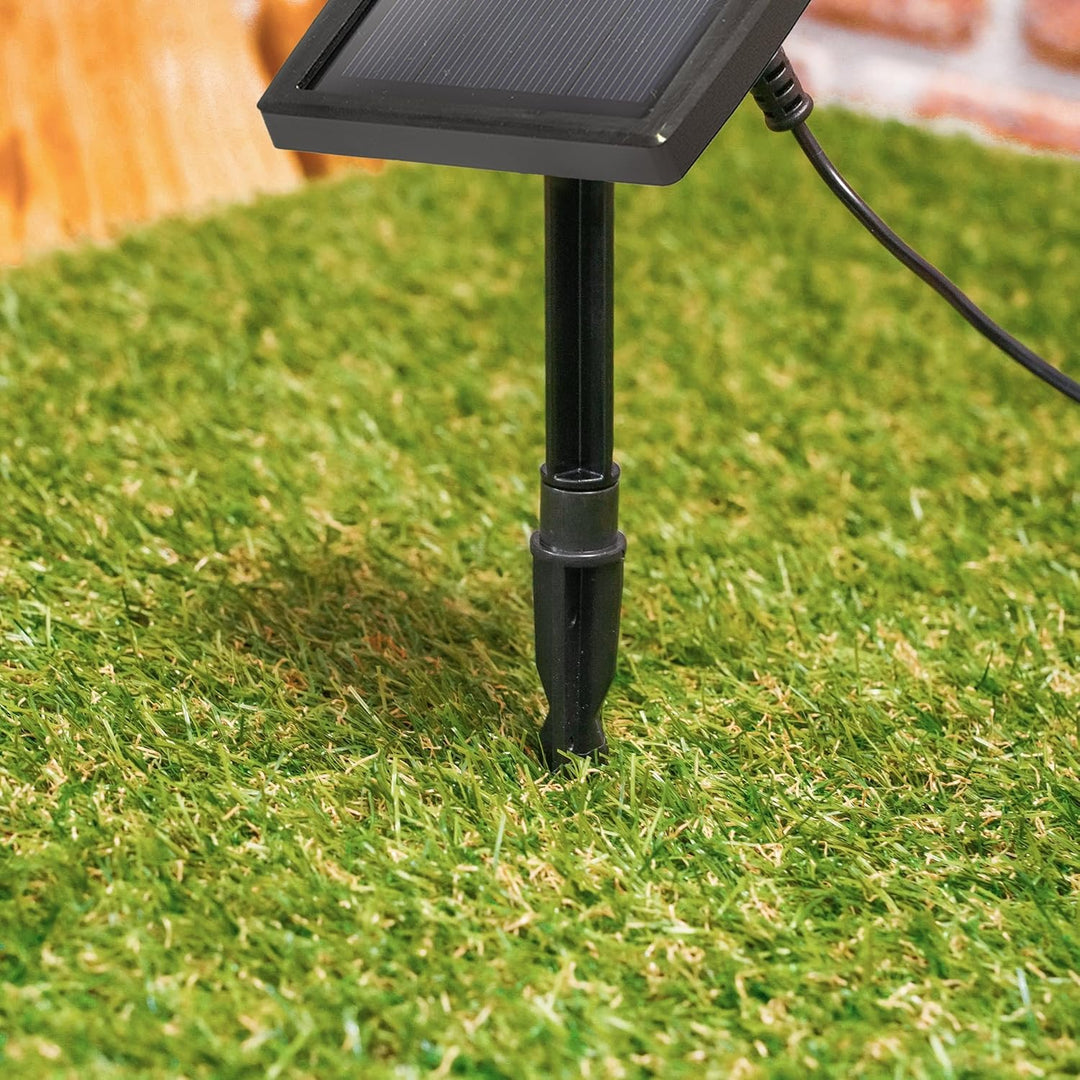 Beleuchtete Solarkugel WaveBall in Sandstein Optik - Durchmesser 25 cm - Lichtfarbe warmweiss und ka