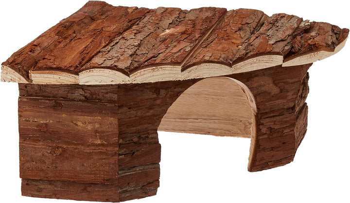 Croci Wood Eckhaus - Haus für Nagetiere und Meerschweinchen, Eckunterstand aus Holz, Zubehör für Ham