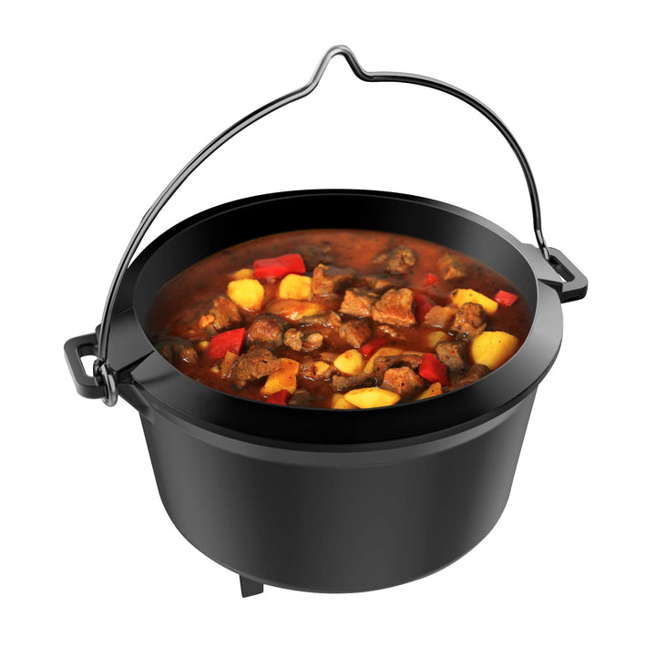 tepro Dutch Oven Grösse S aus Gusseisen mit extra hohem Rand, integriertem Henkel und verschliessbar