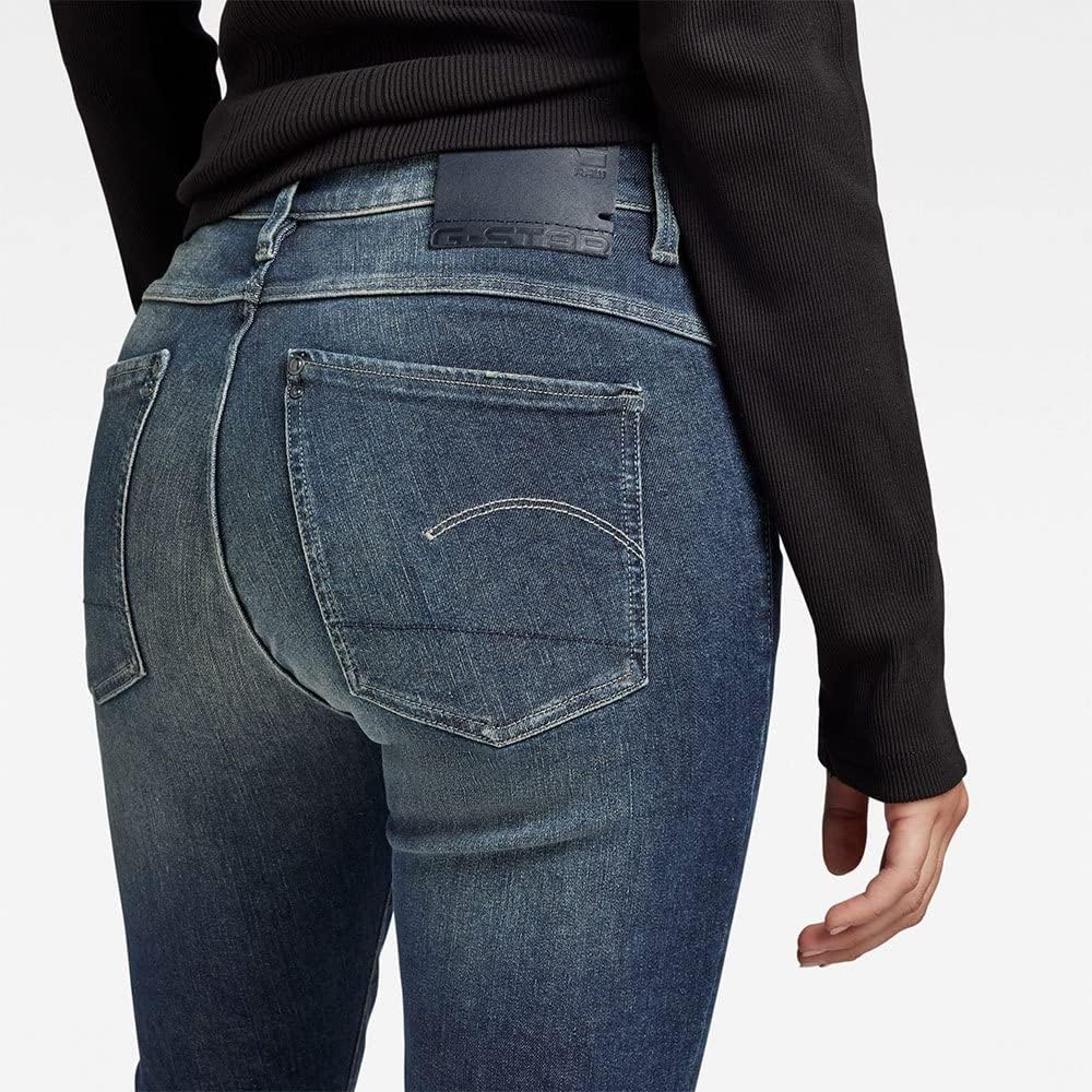G-STAR RAW Damen Lhana Skinny Wmn Jeans 26W / 30L Blau (Antique Forest Blue Restored D19079-d188-d35