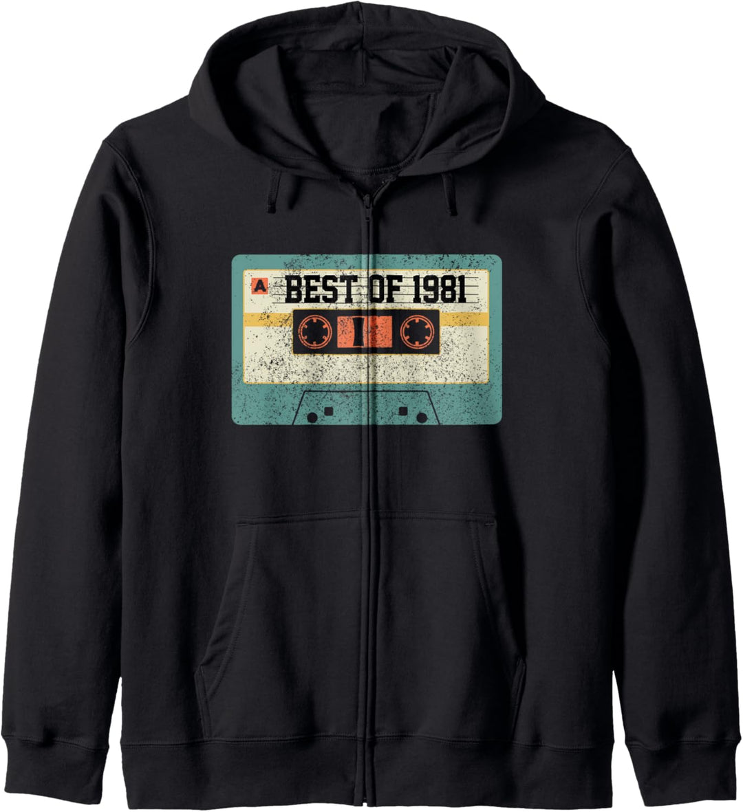 40. Geburtstag Geschenk Kassette Vintage Best Of 1981 Kapuzenjacke