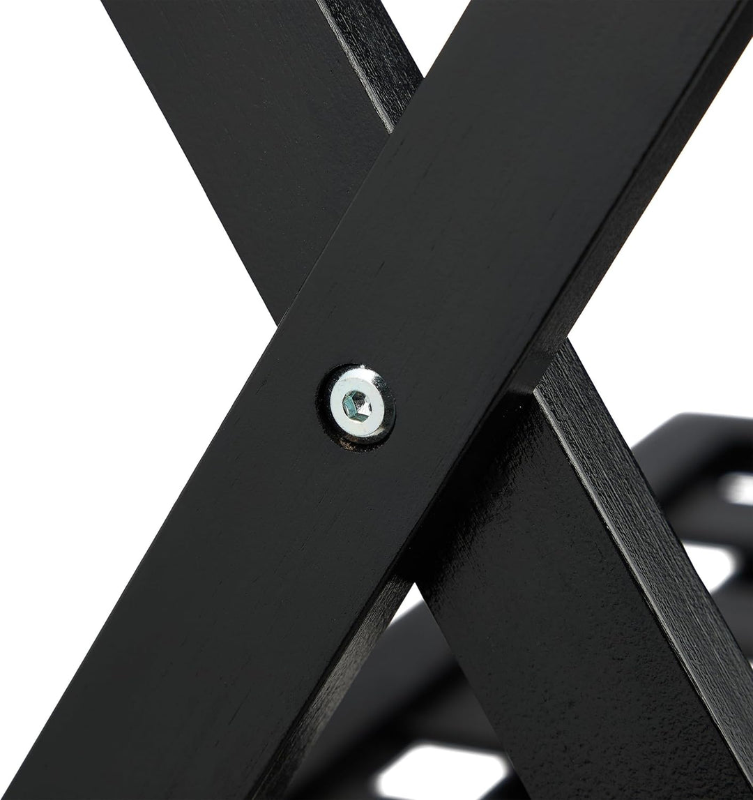 Relaxdays Kofferständer, klappbar, Bambus, HBT: 58,5x68,5x38 cm, Gepäckständer mit Ablage, Kofferabl