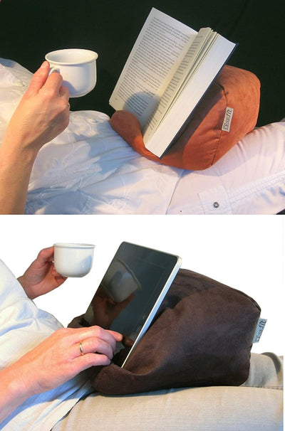 LESEfit soft Buchkissen Lesekissen – frei formbarer Buchhalter für Bett - Handgefertigt aus Antiruts