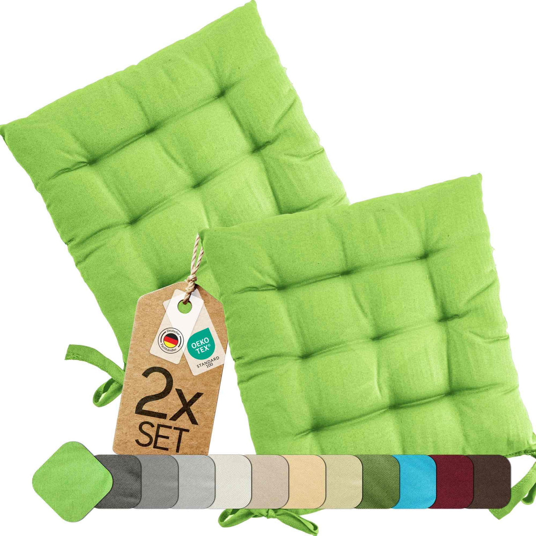 etérea Sitzkissen 40x40 cm für Innenbereich Balkonmöbel Gartenmöbel - Stuhlkissen Outdoor Set mit Bä