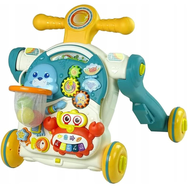 COIL Lauflernwagen Baby 5-in-1 Lauflernhilfe, Laufhilfe Baby Walker Lernspielzeug mit Musik und Lich