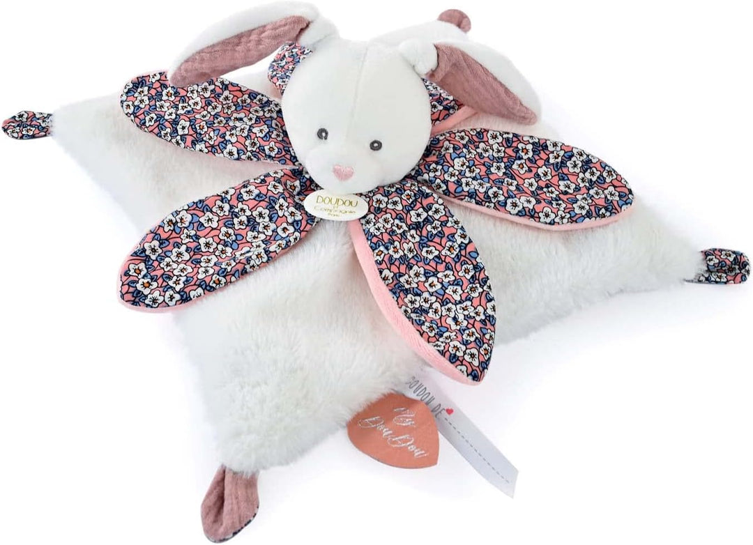 Doudou et Compagnie - Boh'aime Kuscheltier Hase, Rosa, 27 cm – Geschenk zur Geburt – schöne Geschenk